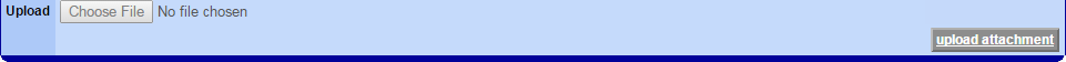 Upload controls with Choose File, No file chosen and upload attachment.