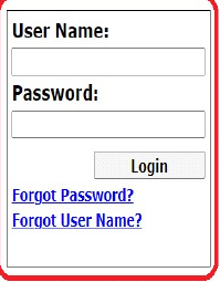 IMPA username and password fields with Login, Forgot Password and Forgot Username links