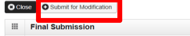 Final Submission: Submit for Modification sends the completed request for state review